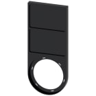 SIEMENS - Portatarghetta, piatto, colore nero, per 2 targhette identificative 17,5 x 27 mm, da incollare