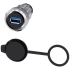 SIEMENS - Interfaccia USB, 22 mm, in metallo lucido, colore argento