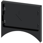 SIEMENS - Portatarghetta, piatto, arrotondato, colore nero, per targhetta 17,5 x 27 mm, per inserimento a scatto