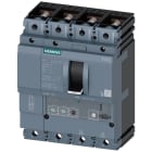 SIEMENS - interruttore automatico 3VA2 IEC frame 160 classe del potere di interruzione H Icu=85kA con 415V a 4 poli, protezione impianto ETU320, LI, In=25A p...