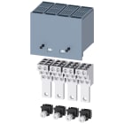 SIEMENS - Morsetto di collegamento per conduttore tondo, 6 cavi, 4 pezzi, accessorio per: 3VA1 100/160 3VA91140JF60