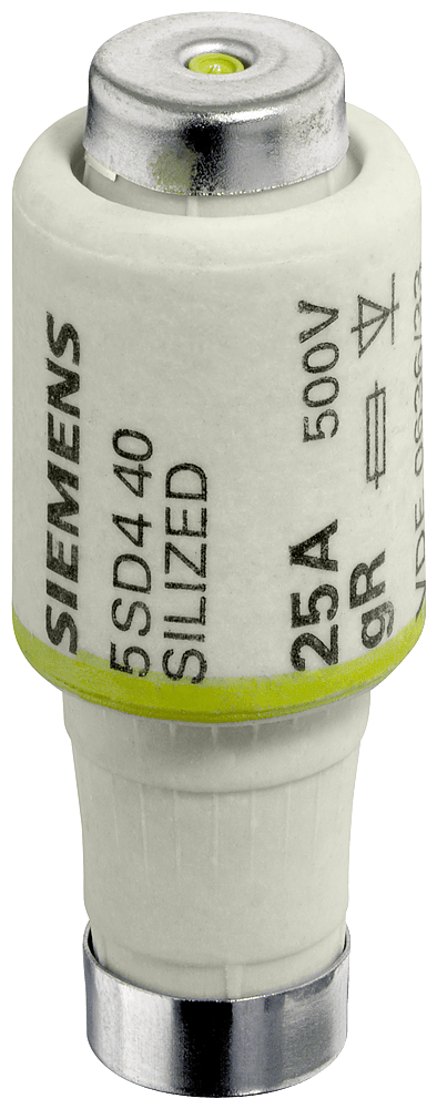SIEMENS - Cartuccia fusibile SILIZED 500 V per protezione semiconduttori extrarapida, grandezza DII, E27