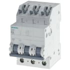 SIEMENS - Interruttore magnetotermico 400 V 6 kA, a 3 poli, C, 10 A, P=70 mm con, senza viti,