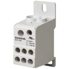 SIEMENS - Blocco distributore a 1 polo, 125A, 690V ingresso 1x 10-35+1x 6-16mm² uscita 6x 2,5-16mm² 5ST2505