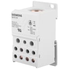 SIEMENS - Blocco distributore a 1 polo, 400A, 690V ingresso 1x 95-185mm²uscita 2x2,5-25+5x 2,5-16+4x 2,5-10mm²