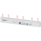 SIEMENS - Sbarra di collegamento a punte 10mm², bifase, 3x (1 fase+N+AUX), 121mm