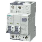 SIEMENS - Interruttore magnetotermico differenziale, Icn: 10 kA, a 2 poli, tipo A, 30 mA, car. C, In: 6 A, Un AC: 110 V