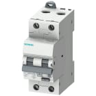 SIEMENS - Interruttore magnetotermico differenziale, 6 kA, a 2 poli, tipo A, 30 mA, car. C, In: 06A Un: 230 V