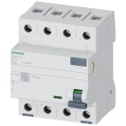 SIEMENS - Interruttore differenziale, a 4 poli, tipo A, In: 80 A, 30 mA, Un AC: 500 V 5SV33576