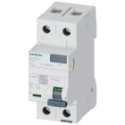SIEMENS - Interruttore differenziale, a 2 poli, tipo A, selettivo, In: 63 A, 100 mA, Un AC: 230 V 5SV34168