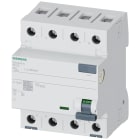 SIEMENS - Interruttore differenziale, a 4 poli, tipo A, selettivo, In: 25 A, 300 mA, Un AC: 400 V 5SV36428