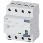 SIEMENS - Interruttore differenziale, a 4 poli, tipo F, selettivo, In: 40 A, 300 mA, Un AC: 400 V 5SV36447