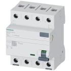 SIEMENS - Interruttore differenziale, a 4 poli, tipo A, selettivo, In: 63 A, 300 mA, Un AC: 400 V 5SV36468KK12