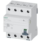 SIEMENS - Interruttore differenziale, a 4 poli, tipo B, con breve ritardo, In: 80 A, 300 mA 5SV36474