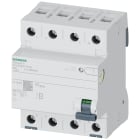 SIEMENS - Interruttore differenziale, a 4 poli, tipo B, selettivo, In: 80 A, 300 mA, Un AC: 400 V 5SV36475