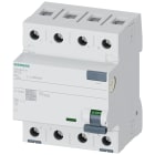 SIEMENS - Interruttore differenziale, a 4 poli, tipo A, In: 80 A, 300 mA, Un AC: 400 V 5SV36476