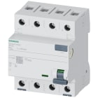 SIEMENS - Interruttore differenziale, a 4 poli, tipo A, con breve ritardo, In: 80 A, 300 mA 5SV36476KK01