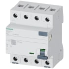 SIEMENS - Interruttore differenziale, a 4 poli, tipo A, selettivo, In: 80 A, 300 mA, Un AC: 400 V 5SV36478