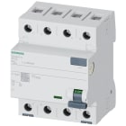SIEMENS - Interruttore differenziale, a 4 poli, tipo A, selettivo, In: 80 A, 300 mA, Un AC: 400 V 5SV36478