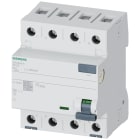SIEMENS - Interruttore differenziale, a 4 poli, tipo A, In: 63 A, 300 mA, Un AC: 500 V