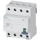SIEMENS - Interruttore differenziale, a 4 poli, tipo B, con breve ritardo, In: 25 A, 500 mA
