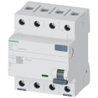 SIEMENS - Interruttore differenziale, a 4 poli, tipo A, In: 25 A, 500 mA, Un AC: 400 V