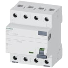 SIEMENS - Interruttore differenziale, a 4 poli, tipo AC, In: 80 A, 100 mA, Un AC: 400 V 5SV44470