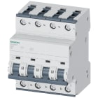 SIEMENS - Interruttore magnetotermico corrente universale DC 880 V AC 400 V 10 kA, a 4 poli, C, 8 A 5SY54087