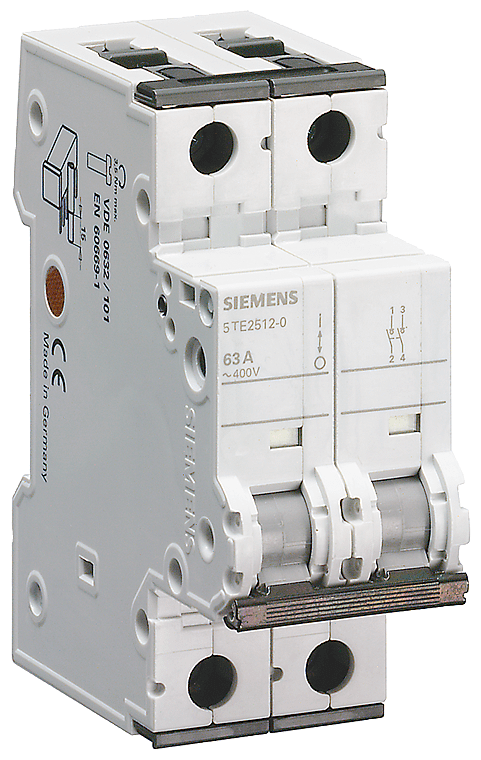 SIEMENS - Interruttore 400 V, a 2 poli, 63 A