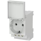 SIEMENS - Presa SCHUKO 16 A con coperchio secondo DIN VDE 0620 per montaggio in quadri di distribuzione