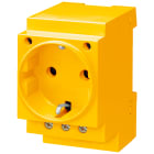 SIEMENS - Presa SCHUKO 16 A, giallo secondo DIN VDE 0620 per montaggio in quadri di distribuzione