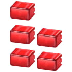 SIEMENS - Set di cappucci per pulsante 5TE48, set con risp. 5x rosso/trasparente