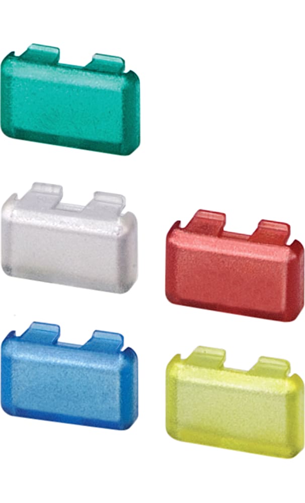 SIEMENS - Set di cappucci per pulsanti 5TE48 e indicatori luminosi 5TE58, set con risp. 10x rosso+verde 5TG8067