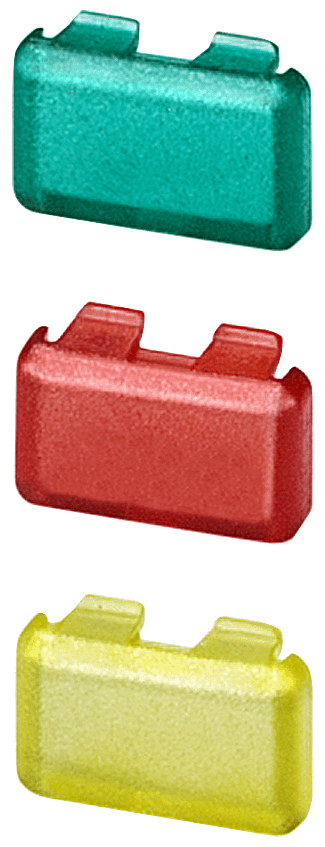 SIEMENS - Set di cappucci per interruttori 5TE8 con risp. 1x rosso+verde+giallo+bianco+blu 5TG8068