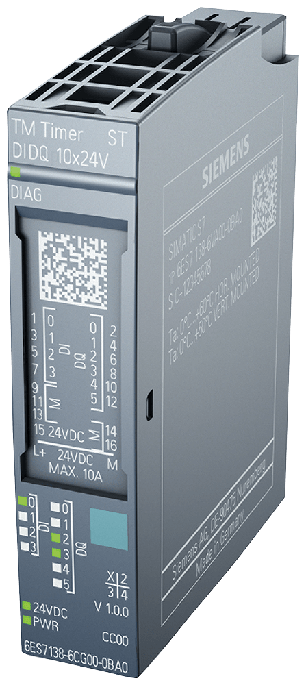 SIEMENS - SIPLUS ET 200SP TM Timer DIDQ 10x24V -40 ... +60 °C con Conformal Coating based on 6ES7138-6CG00-0BA0