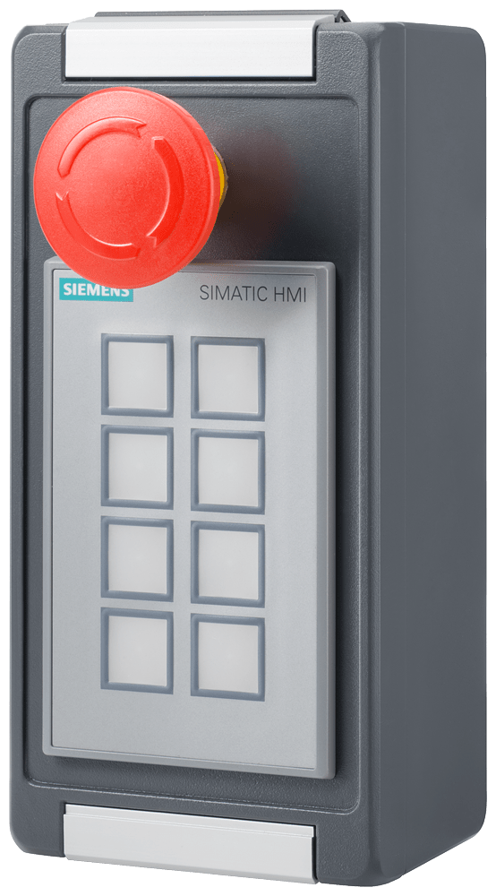 SIEMENS - SIMATIC HMI Elemento di fissaggio IP65, con arresto di emergenza, adatto per KP8F