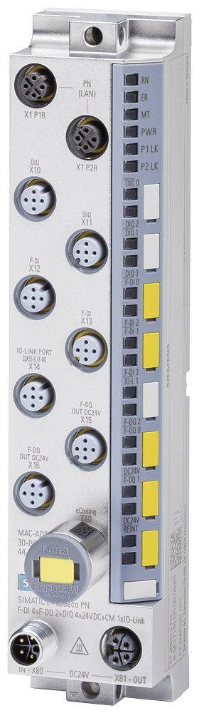 SIEMENS - ET 200ECO PN, F-DI+F-DQ+DIQ+IOL, M12-L