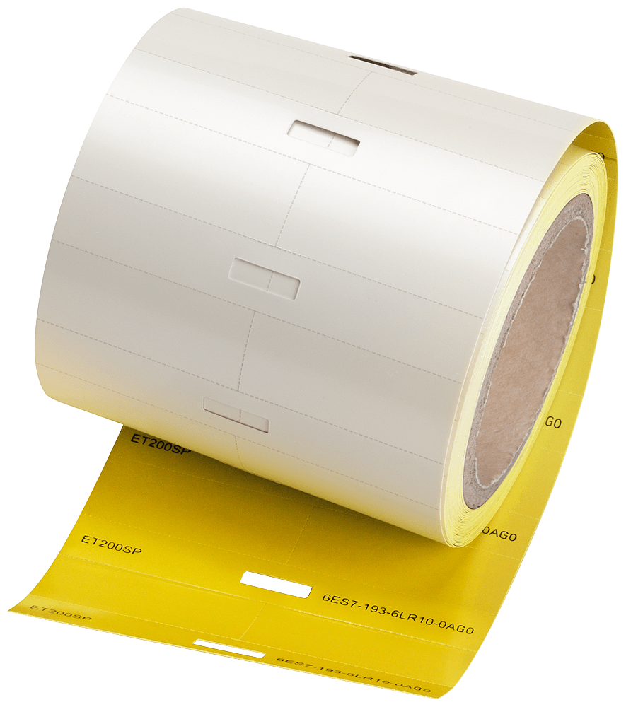 SIEMENS - SIMATIC ET 200SP Etichette di siglatura, film Giallo Rotolo con 500 etichette