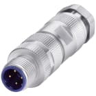 SIEMENS - IE FC M12 Plug PRO, connettore M12, uscita cavo a 180°, D-coded, 1 pezzo 6GK19010DB106AA0