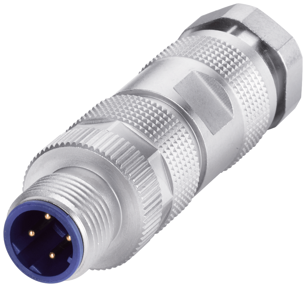 SIEMENS - IE FC M12 Plug PRO, connettore M12, uscita cavo a 180°, D-coded, 8 pezzi