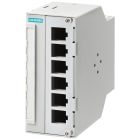 SIEMENS - Cu/FO Modular Outlet, fino a 6 IE RJ45 Keystone / FO LC Coupler su guida DIN