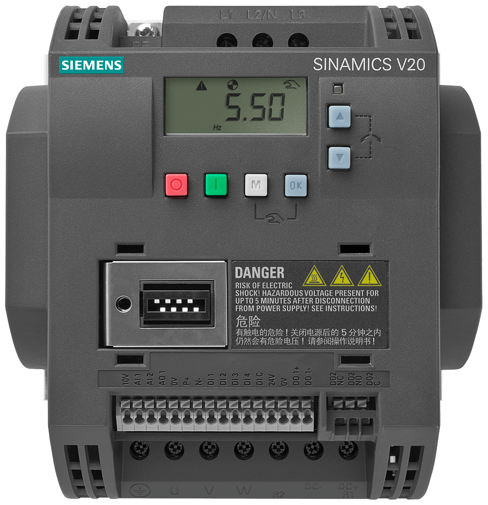 SIEMENS - SINAMICS V20, 3AC400V 7,5KW SENZA FILTRO 6SL32105BE275UV1