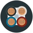 SIEMENS - FRNC Energy Cable 4 fili, cavo energia, trefoli 4x1,5 mm² trascinab. a metraggio