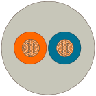 SIEMENS - Energy Cable, cavo di energia a 2 fili, trefoli, 2 x 0,75 mm², da trascinamento