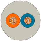 SIEMENS - ENERGY CABLE 2 WIRE SOLD BY THE M 6XV18128A