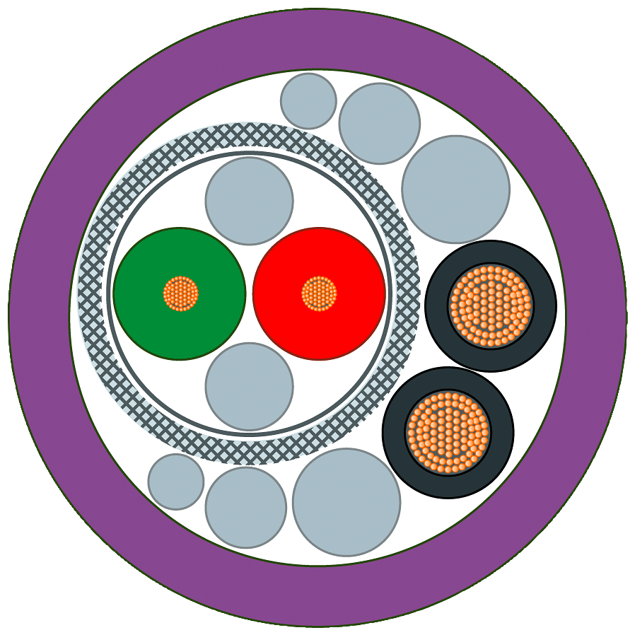 SIEMENS - PROFIBUS HYBRID ROBUST CABLE SOLD BY M 6XV18602S