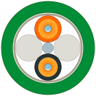 SIEMENS - PCF Standard Cable GP 200/230, 2x 2 conn. ST, utensile di inserimento, UL, 150m 6XV18613AT15