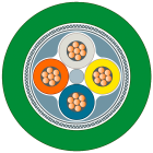 SIEMENS - IE FC TP TRAILING CABLE 2X2 SOLD BY M 6XV18702D