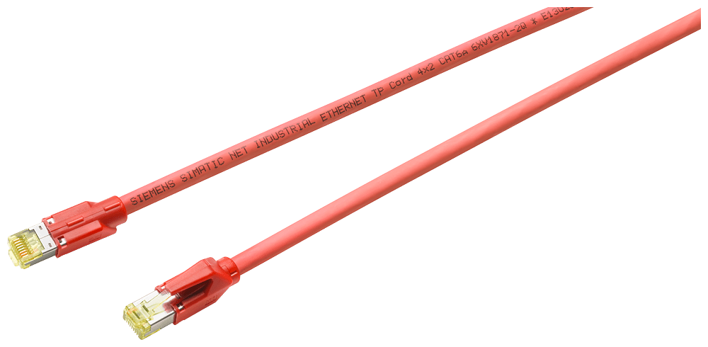 SIEMENS - IE TP Cord RJ45/RJ45 4x2, 2x connettori RJ45 4x2, CAT6A, 20m 6XV18704RN20