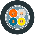 SIEMENS - IE FC TP FOOD CABLE GP 2X2 SOLD BY THE M 6XV18712L